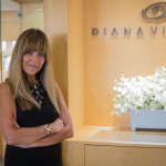 Nancy Bragin wears Diana Vincent's Oxidized Sterling Silver and White Topaz Kaleidoscope Necklace with Heart Cuff
