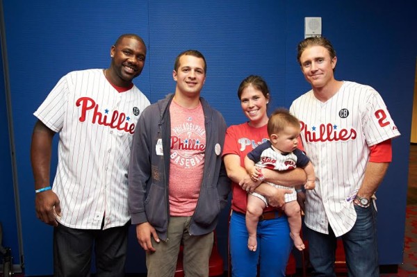 Ryan Howard, Matt, Caitlin, Kip and Chase Utley at the 2014 Phillies Phestival