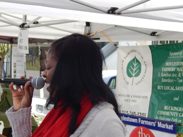 Elle will be singing at the Doylestown Farmers' Market on Opening Day.