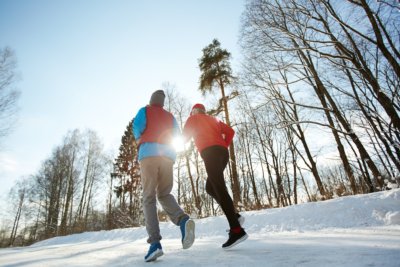 activity on winter morning