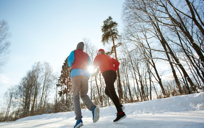 Activity on winter morning