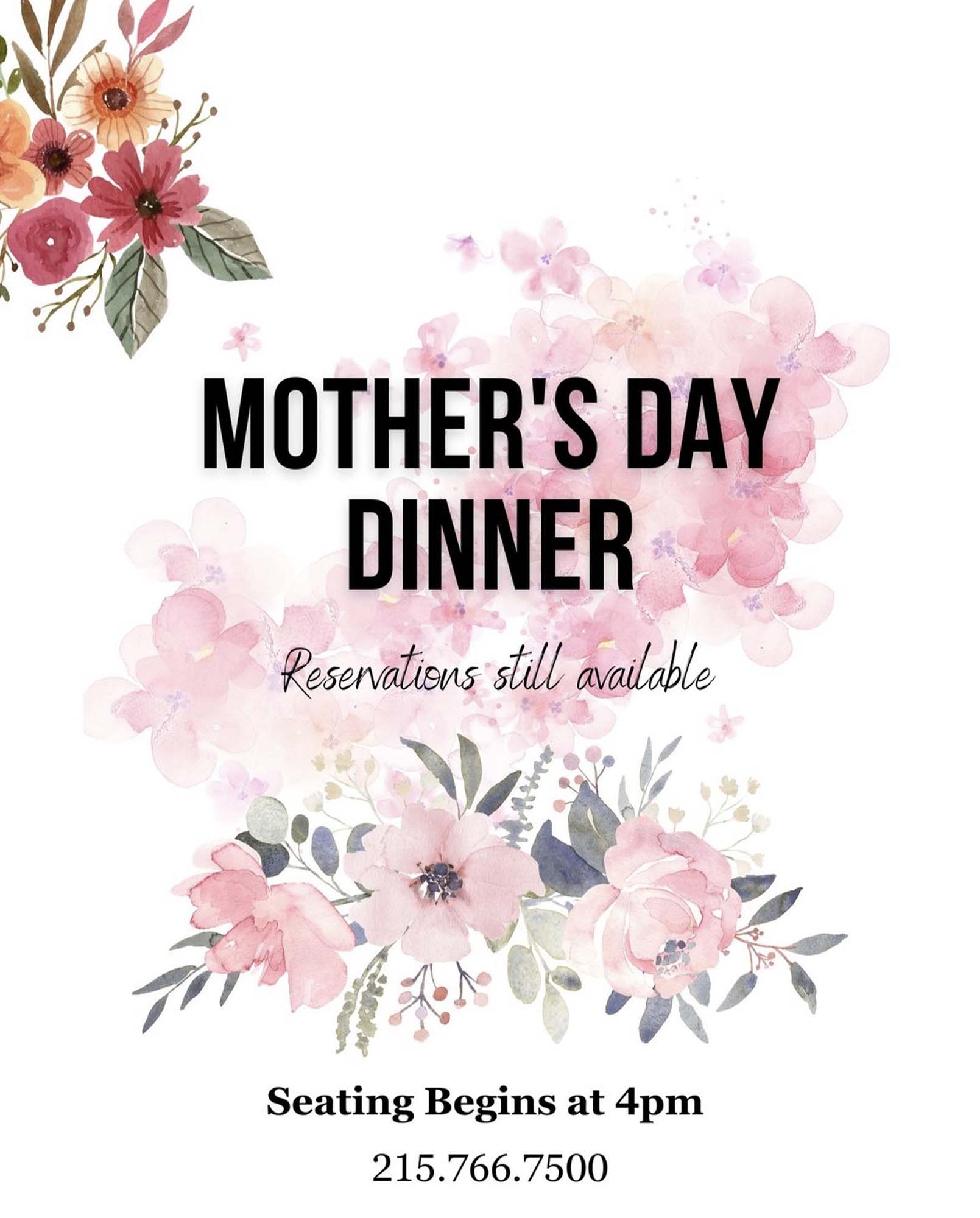 2023 Mother's Day Dinner Menu - Buck Hill Brewery and Restaurant