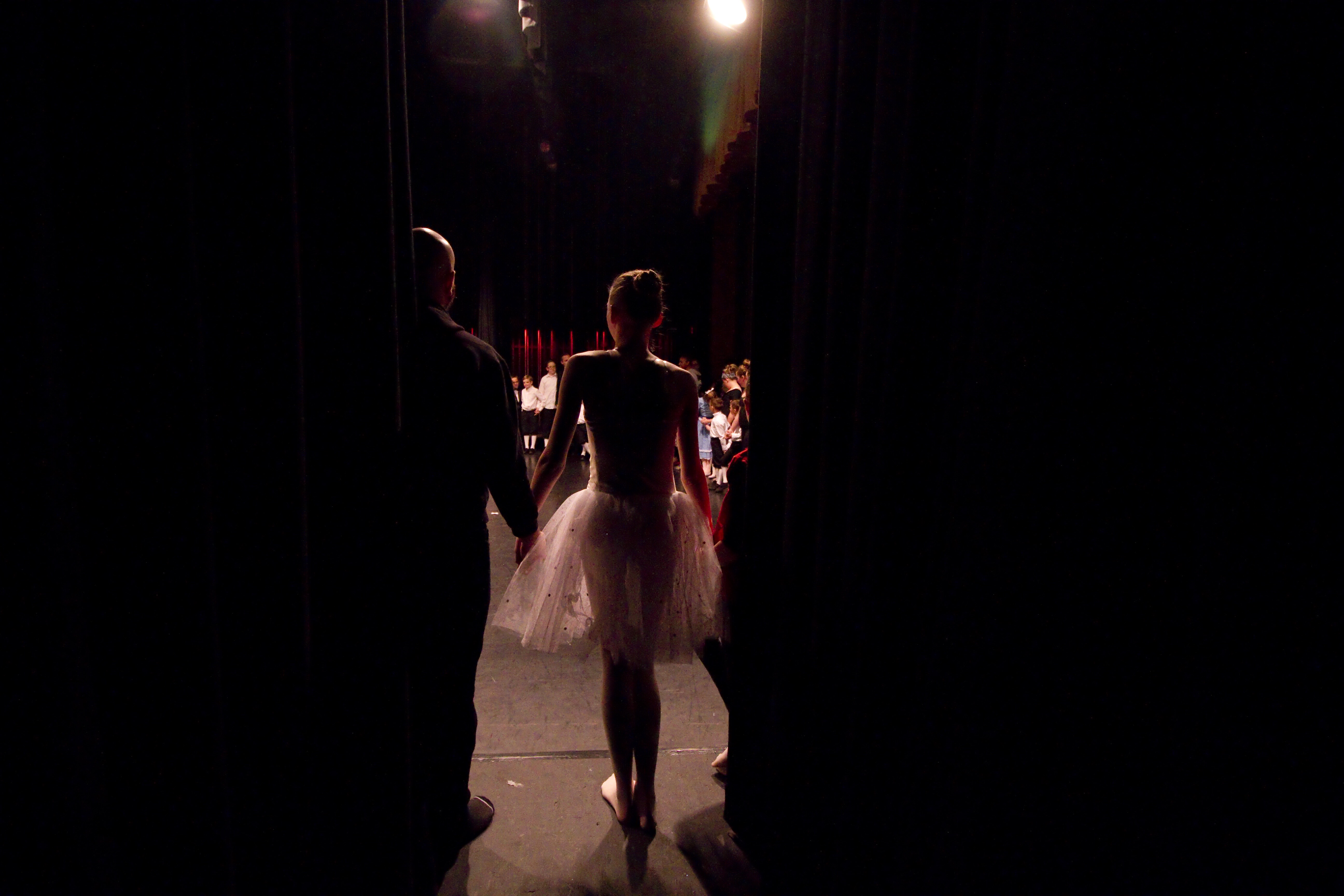 A silhouette, ballet