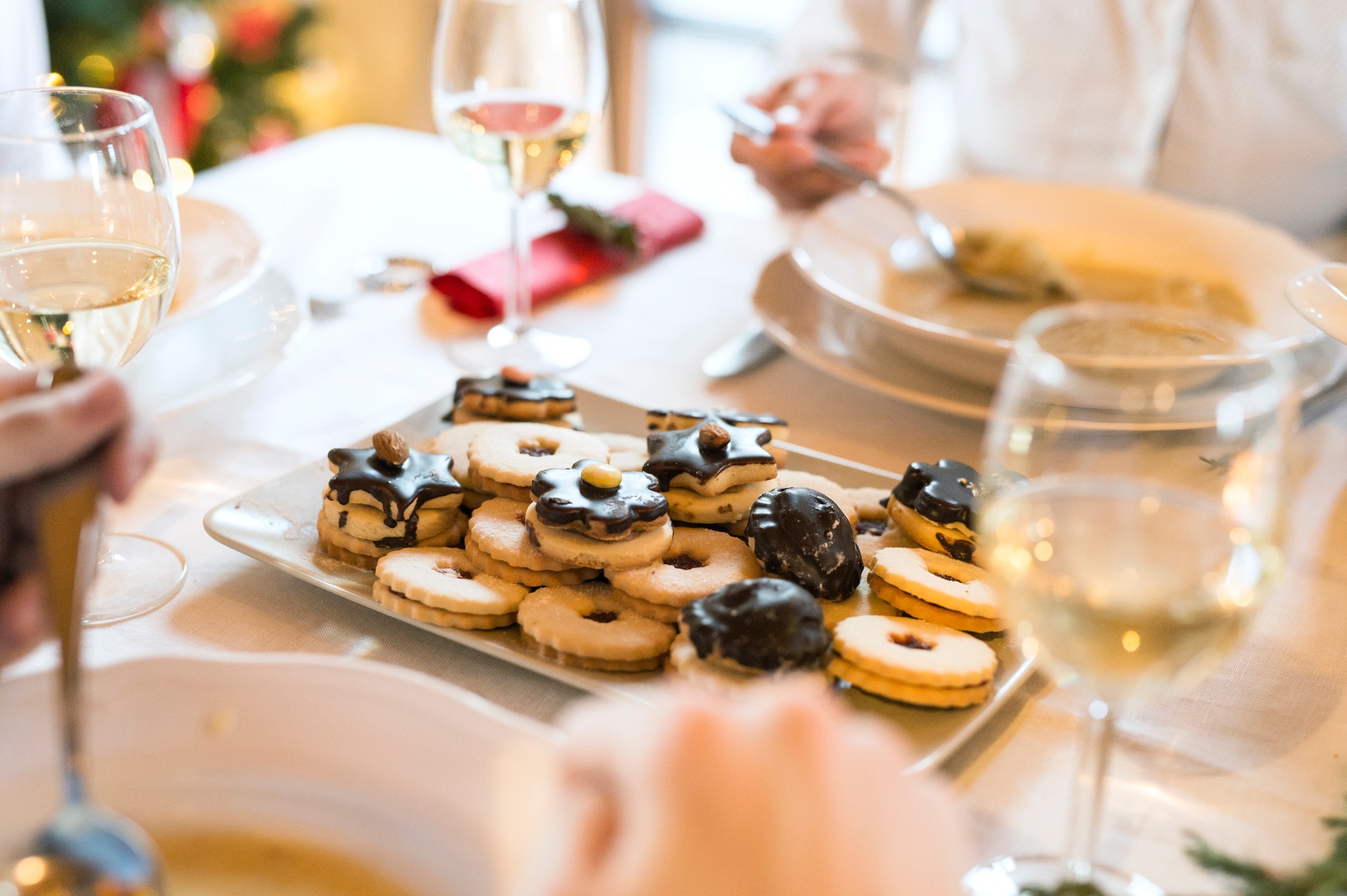 Cookies for dessert at Christmas dinner Cookies for dessert at Christmas dinner