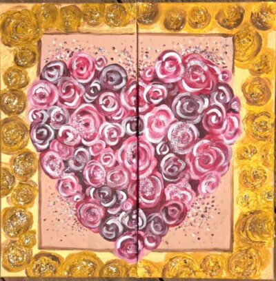 valentine mommy and me painting